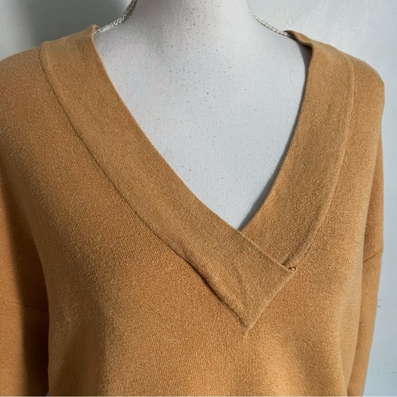 Moussy • Marigold Yellow V Neck Sweater - Picture 2 of 5